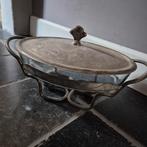 Mooie vintage serveerschaal met deksel en warmhouder, Antiek en Kunst, Ophalen of Verzenden
