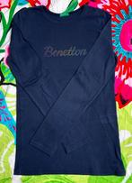 Donkerblauwe longsleeve van Benetton (13-14 jaar), Meisje, Ophalen of Verzenden, Zo goed als nieuw, Shirt of Longsleeve