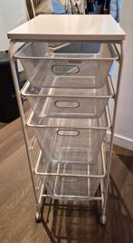 Opengewerkte metalen kast met laden, Huis en Inrichting, Kasten | Ladekasten, Minder dan 50 cm, 100 tot 150 cm, Zo goed als nieuw