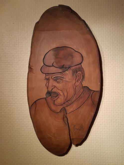 Bert Van den Broeck, Houtsculptuur 40x75cm, Antiek en Kunst, Kunst | Beelden en Houtsnijwerken, Ophalen of Verzenden
