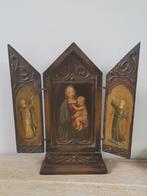 Icône triptyque antique Sainte Marie avec enfant, Enlèvement