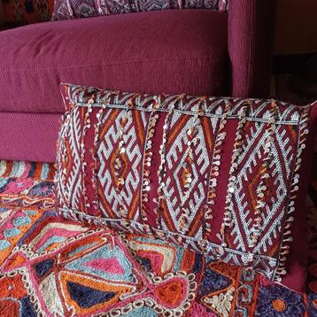 Coussin kilim berbère marocain Kelim 