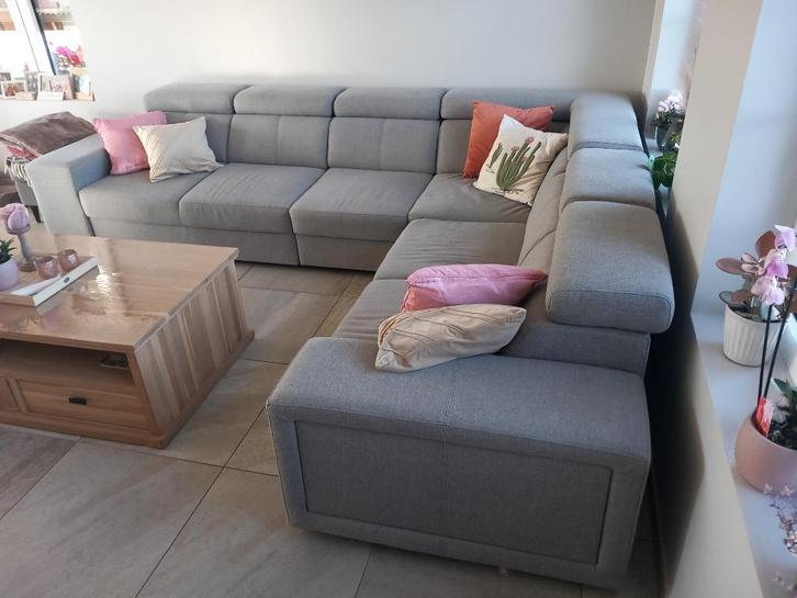 Hoeksalon  te koop, Huis en Inrichting, Zetels | Zetels, Gebruikt, Hoekbank, Overige maten, 300 cm of meer, 75 tot 100 cm, Stof
