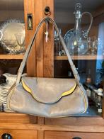 Zeer mooie lederen handtas, Enlèvement ou Envoi, Comme neuf, Gris, Sac à main