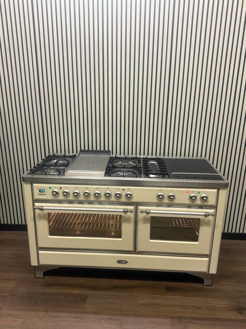 Luxe Boretti Majestic Fornuis 7 pits Incl. Afzuigkap 150 cm, Elektronische apparatuur, Fornuizen, Zo goed als nieuw, Vrijstaand