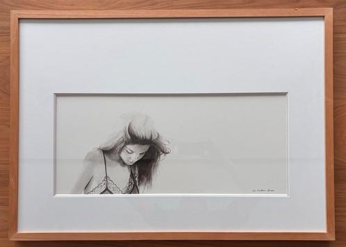 Ingekaderde tekening van Ignace Van Ingelgom, Antiek en Kunst, Kunst | Litho's en Zeefdrukken, Ophalen