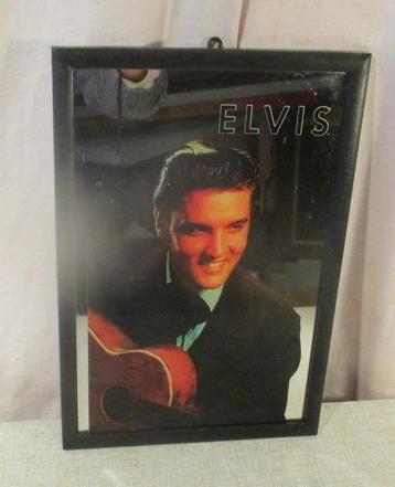 Mooi Retro Spiegel met Foto van Elvis Presley - 32x22 beschikbaar voor biedingen