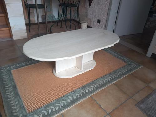 Travertin salontafel in goede staat., Huis en Inrichting, Tafels | Salontafels, Ophalen of Verzenden