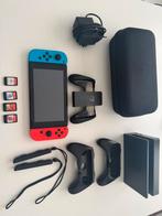 Nintendo Switch V1 + Games en controllers., Ophalen, Zo goed als nieuw, Switch Original, Met 3 controllers of meer
