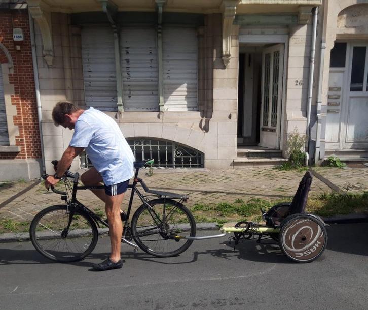 Hase Trets Aanhangfiets, Fietsen en Brommers, Fietsaccessoires | Aanhangwagens en Karren, Gebruikt, Aanhangfiets, 60 tot 80 kg