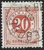 1 Postzegel Zweden 1872 Cirkel met cijfer, Ophalen of Verzenden, Zweden, Gestempeld