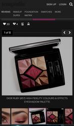 Dior oogschaduwpallet 857 Ruby, Handtassen en Accessoires, Uiterlijk | Cosmetica en Make-up, Ophalen of Verzenden, Gebruikt