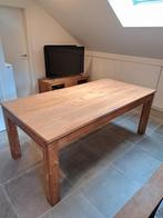 Massief teak eettafel – 200 x 100 cm – uitstekende staat, Huis en Inrichting, Ophalen, 100 tot 150 cm, Teakhout, Zo goed als nieuw