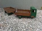 vintage houten vrachtwagen met oplegger, Ophalen of Verzenden