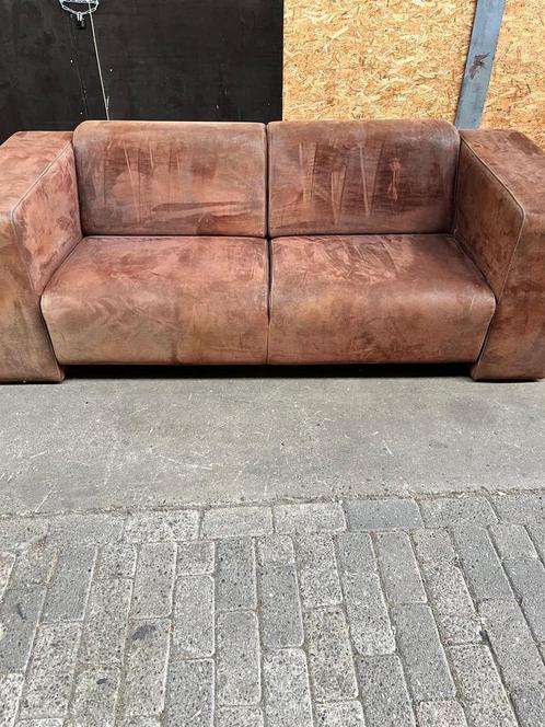 Stijlvolle 2-zits zetel – Vintage bruine –Levering mogelijk!, Huis en Inrichting, Zetels | Zetels, Zo goed als nieuw, Ophalen