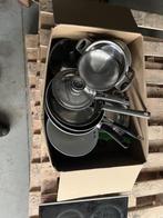 KOOKPOTTEN, Huis en Inrichting, Keuken | Potten en Pannen, Ophalen, Gebruikt, Inox, Koekenpan of Braadpan