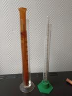 Alcoholmeter en thermometer in glazen buisjes, Ophalen