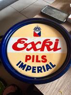 Emaille plateau exki pils imperial, Verzamelen, Biermerken, Ophalen, Gebruikt, Reclamebord, Plaat of Schild, Overige merken