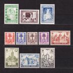 België 1951 2 betere reeksen, Verzenden, Postfris, Spoor van plakker