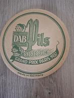 Bierviltje DAB pils Grand Prix auto Parijs 1937, Verzamelen, Ophalen of Verzenden, Zo goed als nieuw, Viltje(s), Overige merken
