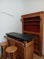 Ensemble bar vintage, Huis en Inrichting, Kasten | Vitrinekasten, Ophalen, Gebruikt, 100 tot 150 cm, 100 tot 150 cm