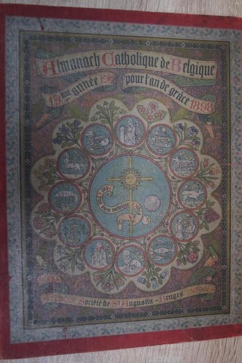 Almenach catholique de Belgique - 1898, Antiquités & Art, Antiquités | Livres & Manuscrits, Enlèvement ou Envoi