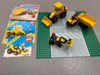 Lego vloerplaat met 3 werkvoertuigen 6652. 6658. 6603, Verzenden, Gebruikt, Lego