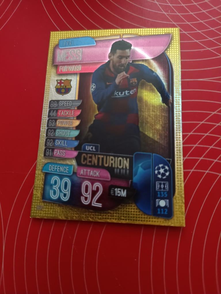 Messi card Match ATTAX FC Barcelona Champions League, Enlèvement ou Envoi