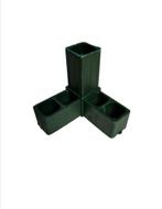 Hoekstukje 3 weg 20 x 20 x 1,5 mm 3-weg Haaks Groen, Ophalen of Verzenden, Nieuw, Kunststof, Volière