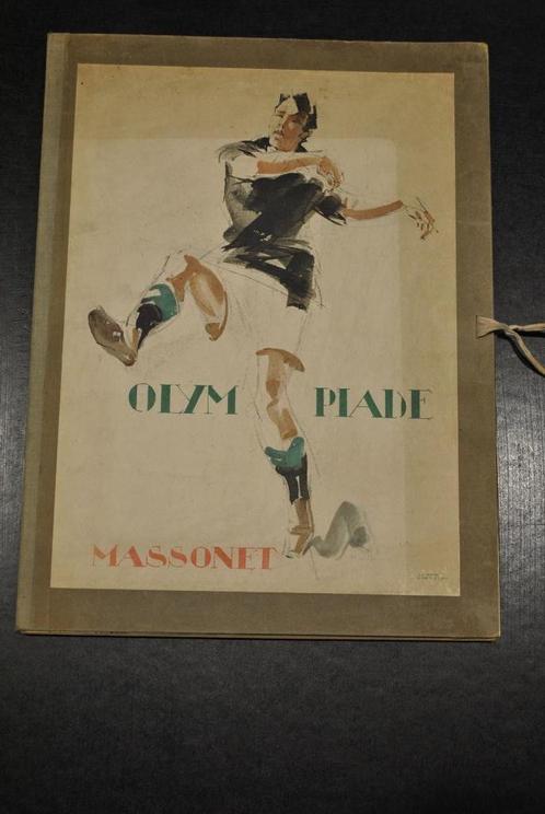 MASSONET OLYMPIADE Portfolio HC 3 exemplaires Signé sport, Antiek en Kunst, Kunst | Litho's en Zeefdrukken, Ophalen of Verzenden