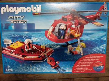 Nieuwe Playmobil 4428 helikopter en boot NIEUW  beschikbaar voor biedingen