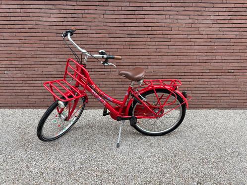 Rode meisjesfiets 24 inch, Fietsen en Brommers, Fietsen | Meisjes, Gebruikt, 24 inch, Versnellingen, Ophalen