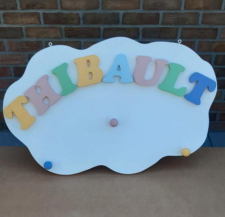 Kapstok met naam "THIBAULT", Kinderen en Baby's, Kinderkamer | Inrichting en Decoratie, Ophalen of Verzenden