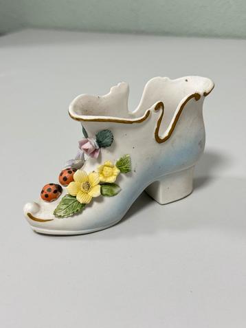 Vintage Victoriaanse bisque porseleinen schoen porselein beschikbaar voor biedingen