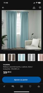 2 Vilborg IKEA blauwe gordijnen 145x300, Huis en Inrichting, Stoffering | Gordijnen en Lamellen, Ophalen, Zo goed als nieuw, Blauw