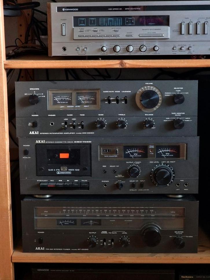 Akai am-2650 AT-2650 & gx706D 70s blackbeauty prima staat., Audio, Tv en Foto, Versterkers en Ontvangers, Ophalen of Verzenden