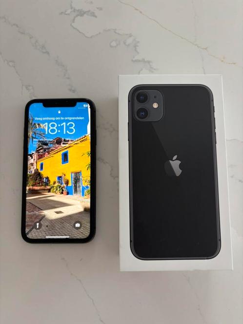 Iphone 11 Black - 64GB - In goede staat - incl. Doosje, Telecommunicatie, Mobiele telefoons | Apple iPhone, Zo goed als nieuw