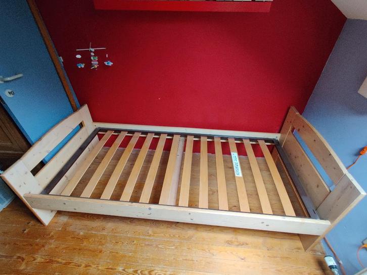 chambre individuelle, Maison & Meubles, Chambre à coucher | Lits, Comme neuf, Une personne, 90 cm, 200 cm, Bois, Beige, Enlèvement
