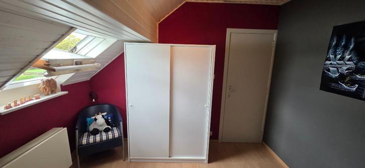 Kleerkast - IKEA Kleppstad - wit, Huis en Inrichting, Kasten | Kleerkasten, Zo goed als nieuw, 150 tot 200 cm, 100 tot 150 cm