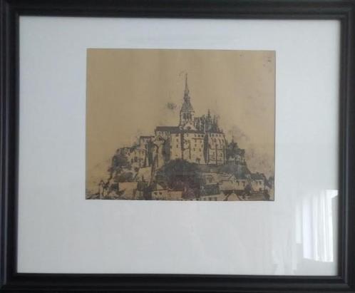 Mont St Michel, Antiquités & Art, Art | Dessins & Photographie, Enlèvement ou Envoi