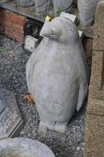 blauw stenen beeld van een pinguïn., Tuin en Terras, Ophalen, Nieuw, Steen, Dierenbeeld