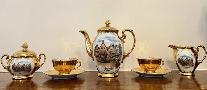 Antiek Dü-Co theeservies uit Bavaria, Antiek en Kunst, Antiek | Servies compleet, Ophalen