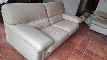 Divan cuir 2 places, 75 à 100 cm, 150 à 200 cm, Enlèvement, Utilisé
