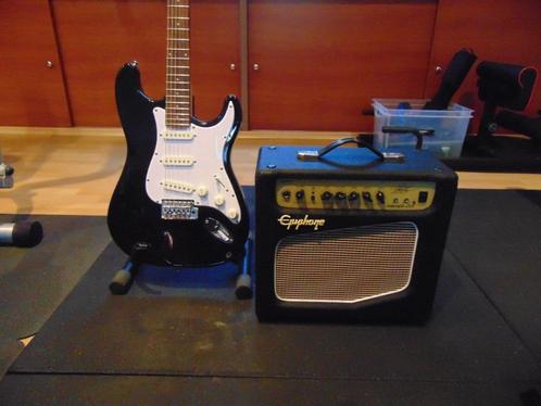 Zwarte Stratocaster + Epiphone signature Slash Snakepit 15 ., Muziek en Instrumenten, Snaarinstrumenten | Overige, Nieuw, Ophalen