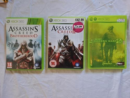 Assassin's Creed Brotherhood  en II - COD Modern Warfare 2, Games en Spelcomputers, Games | Xbox 360, Gebruikt, Avontuur en Actie