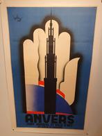 Originele art deco affiche Antwerpen De Roeck 1933, Verzamelen, Ophalen of Verzenden, Zo goed als nieuw