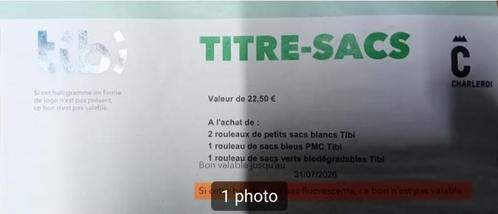 22,50 € sacs poubelles &pmc Tibi Charleroi Chapelle Fontaine, Huis en Inrichting, Woonaccessoires | Prullenbakken, Nieuw, Ophalen of Verzenden