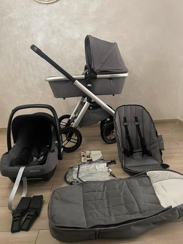 Dubatti One Black/Grey Kinderwagen 3-in-1 Complete Set beschikbaar voor biedingen