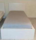 Malm bed + 2 lades., Huis en Inrichting, Slaapkamer | Bedden, Ophalen, Gebruikt, Eenpersoons, Wit