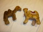 2 oude peluches pluches kamelen oud speelgoed vintage stro, Ophalen of Verzenden